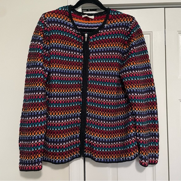 Coldwater Creek Sweaters - Coldwater Creek Full Zip Cardigan Sweater Multi Color Size Large